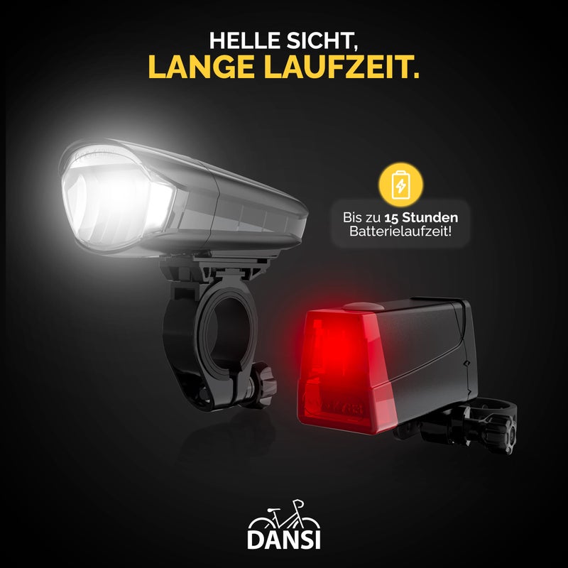 DANSI Bike Lights for Night Riding, Super Bright with Flashing Functions. Easy to Install Bike Light Set, Bike Accessories for Men Women Kids Road Mountain Cycling Bicycle Accessories Bicycle Light - Image 3
